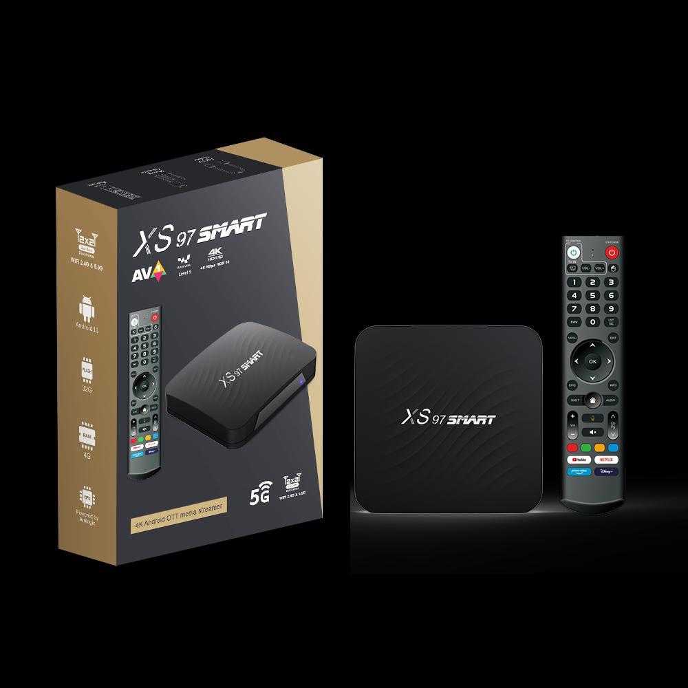 Beste IPTV box van 2025 – AlphaTech XS97 Smart Android TV Box met afstandsbediening