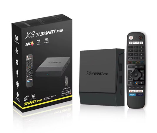 XS97 Smart Pro 64GB 4K Android TV Box + afstandsbediening